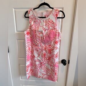 Lilly Pulitzer Mila Neon Pink Coral Shift Dress